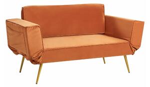 Sofa Berwyn 2362, Narančasta, Podesivi nasloni za ruke, 82x146x91cm, Eukaliptus