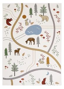 Krem dječji tepih za igru 123x180 cm Little Forest – Nattiot