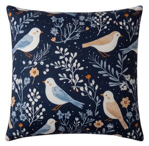 Jastučnica od mikrovlakana DENIM BIRDS 45x45 cm, plava
