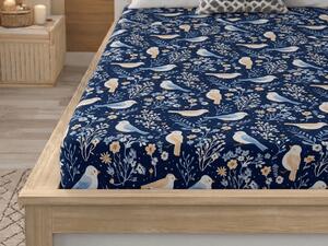 Plahta od mikrovlakana DENIM BIRDS plava 90x200 cm