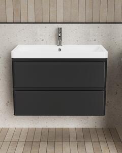 Idealaqua R GF 80 cm ormarić s umivaonikom, crni
