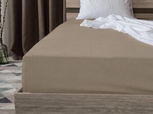 Pamučna plahta s gumom STANDARD 90 x 200 cm smeđa
