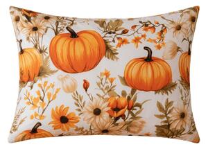Jastučnica od mikrovlakana FLOWERS AND PUMPKINS 50x70 cm, narančasta