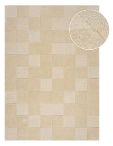 Bež vuneni tepih 230x160 cm Checkerboard - Flair Rugs