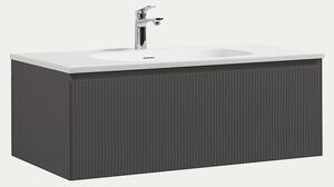 Idealaqua Austen 1000 ormarić s umivaonikom, sivi, rebrasti