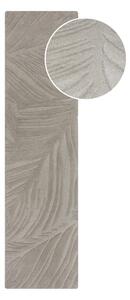 Svijetlo siva vunena staza 60x230 cm Lino Leaf - Flair Rugs