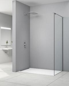 Idealaqu tuš stranica za vrata BUR, 80, polished inox/prozirno