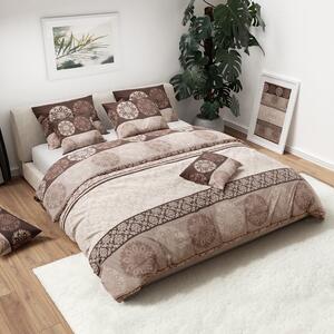 Pamučna posteljina MANDALA SMEDJA smeđa Dimenzije posteljine: 70 x 90 cm | 140 x 200 cm