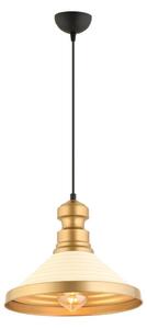 Luster na uzici MONZA 1xE27/40W/230V promjer 30 cm kremasta/zlatna