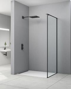 Idealaqua tuš stranica za vrata SxR, 80 cm, crna\prozirno