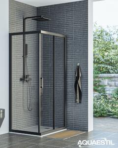 Aquaestil tuš stranica za kabinu Savana D+W, 80 cm, crna/prozirno