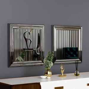 Woody Fashion Set ogledala (2 komada), Srebro, Bale - Silver