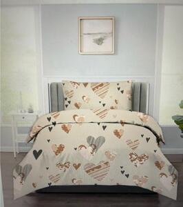 Pamučna posteljina PAKRYNO bež Dimenzije posteljine: 70 x 90 cm | 140 x 200 cm