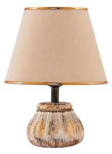 Stolna lampa RAMZES 1xE27/40W/230V kremasta/zlatna