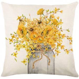 Lanena jastučnica BLOSSURA 45x45 cm, krem boje