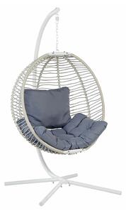 Viseća stolica Berwyn 2502, Siva, Bijela, 197x100x98cm