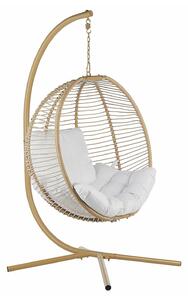 Viseća stolica Berwyn 2502, Beige, Bijela, 197x100x98cm