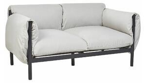 Vrtna sofa Berwyn 2522, Crna, Svijetlo siva, 80x144x96cm