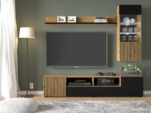 Dnevni boravak Felsoe 117, Artisan hrast, Crna