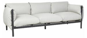 Vrtna sofa Berwyn 2523, Crna, Svijetlo siva, 80x211x96cm