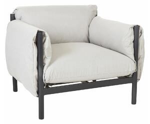Vrtna fotelja Berwyn 2524, Crna, Svijetlo siva, 80x115x119cm