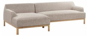 Kutna garnitura Berwyn 2229, Svijetlo smeđa, 74x251x132cm, Kaučuk, Eukaliptus