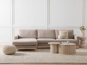 Kutna garnitura Berwyn 2540, Taupe, 92x321x168cm, Eukaliptus