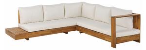 Vrtna sofa Berwyn 2548, Svijetlo drvo, Bijela, 64x225x212cm, Bagrem