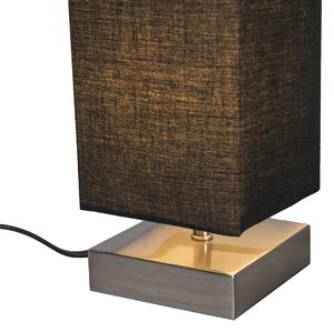 Moderna stolna lampa crna sa čelikom - Milo