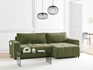 Kutna garnitura Mirtivi 104, Zelena, 90x261x156cm, Eukaliptus