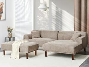 Kutna garnitura Berwyn 2560, Taupe, S torbicom, 82x241x159cm, Kaučuk