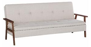 Kauč na razvlačenje Berwyn 2566, Tamno drvo, Beige, 84x204x67cm, Eukaliptus, Kaučuk