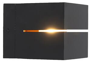 Moderna zidna lampa crna sa zlatom 9,7 cm - Transfer Groove