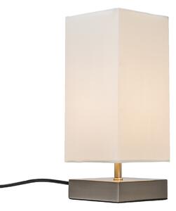 Moderna stolna lampa bijela sa čelikom - Milo