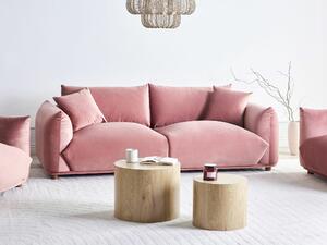 Sofa Berwyn 1360, Ružičasta, Tamno drvo, 75x220x104cm, Kaučuk, Eukaliptus