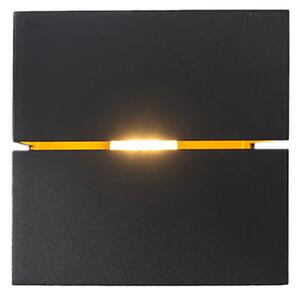 Moderna zidna lampa crna sa zlatom 9,7 cm - Transfer Groove