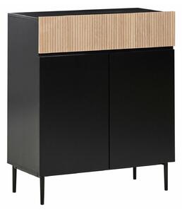 Komoda Floalu 103, Smeđa, Crna, 95x80x40cm
