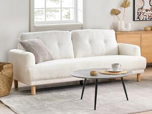Sofa Berwyn 2587, Svijetlo drvo, Bijela, 85x175x90cm, Eukaliptus, Kaučuk
