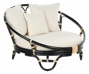 Vrtna fotelja Berwyn 2600, Beige, Crna, 71x112x110cm, Namještaj je već sastavljen