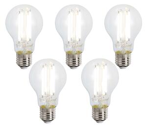 Set od 5 pametnih E27 prigušivih LED žarulja A60 prozirnih 7W 806 lm 2700-6500K