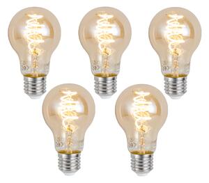 Set od 5 pametnih E27 prigušivih LED žarulja A60 Amber 4.9W 320 lm 2500K Zigbee