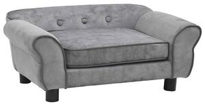 VidaXL Sofa za pse siva 72 x 45 x 30 cm plišana