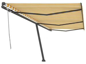 VidaXL Samostojeća tenda na ručno uvlačenje 600 x 300 cm žuto-bijela