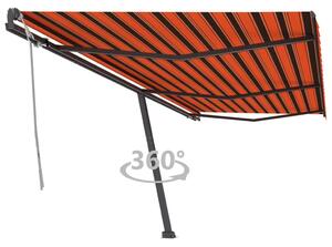 VidaXL Samostojeća tenda na ručno uvlačenje 600x300cm narančasto-smeđa