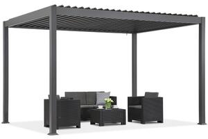 Samostojeća terasa pergola Lagos Premium 3x4 Garden Point antracit - bijela