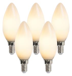 Set od 5 LED žarulja za svijeće E14 B35 2W 180lm 2350K