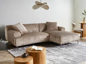 Kutna garnitura Berwyn 2640, Svijetlo smeđa, 80x242x168cm