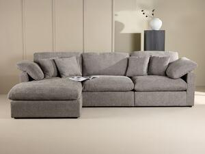 Kutna garnitura Dallas 4813, Tamno sivo, 89x304x182cm