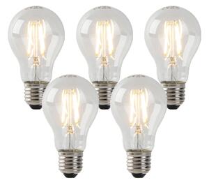 Set od 5 LED žarulja E27 prozirne 3W 250lm 2200K