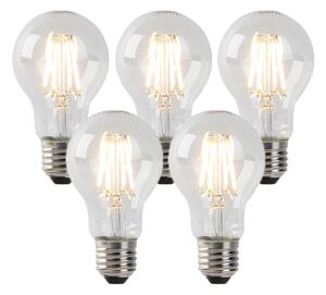 Set od 5 prigušivih E27 LED žarulja s prozirnim staklom 4W 320lm 2200K